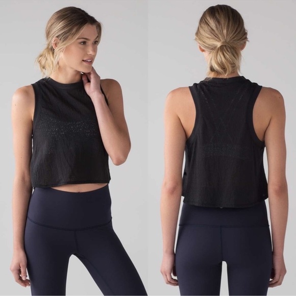Lululemon Hint of Sheer Cropped Tank Top Sz 6 - Picture 12 of 12